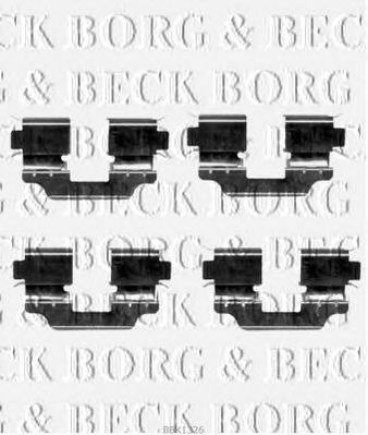 BORG & BECK bbk1326 -  Комплектующие, колодки дискового тормоза